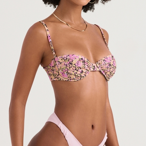 NWT House of CB Monaco Olive Floral Underwire Bikini Top‎ XS - Picture 2 of 8